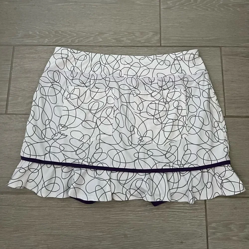 Jofit Sierra Swirl Piped Ruffle Golf Tennis Skort Ladies size Large - Picture 6 of 8